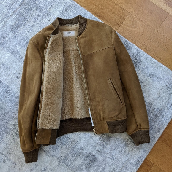 celine shearling jacket